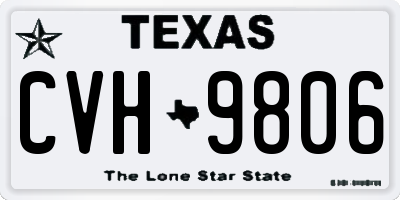 TX license plate CVH9806