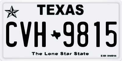 TX license plate CVH9815