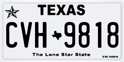 TX license plate CVH9818