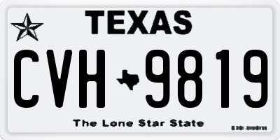 TX license plate CVH9819