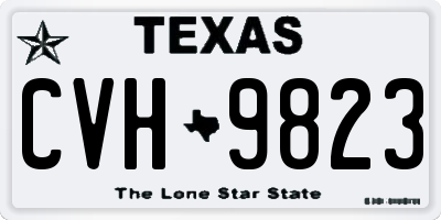 TX license plate CVH9823