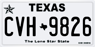 TX license plate CVH9826
