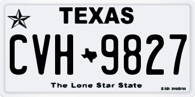 TX license plate CVH9827