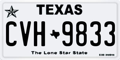 TX license plate CVH9833