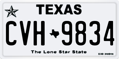 TX license plate CVH9834