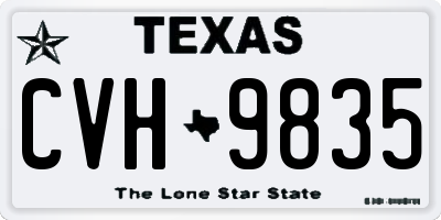 TX license plate CVH9835