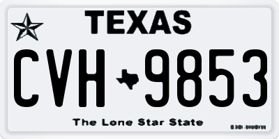 TX license plate CVH9853