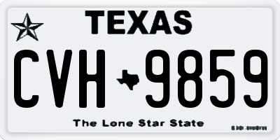 TX license plate CVH9859