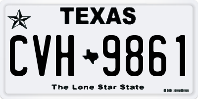 TX license plate CVH9861