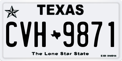 TX license plate CVH9871