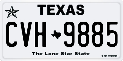 TX license plate CVH9885