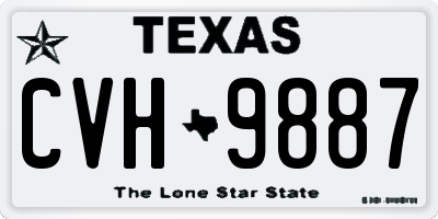 TX license plate CVH9887