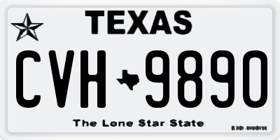 TX license plate CVH9890