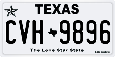 TX license plate CVH9896