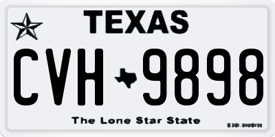 TX license plate CVH9898