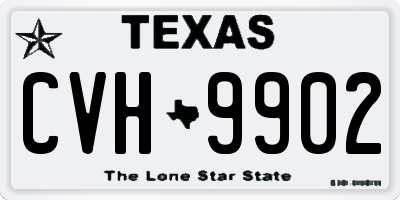TX license plate CVH9902