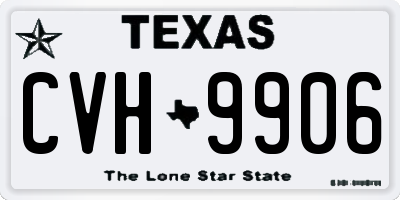 TX license plate CVH9906