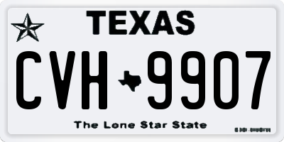 TX license plate CVH9907
