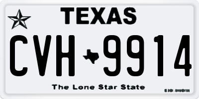 TX license plate CVH9914