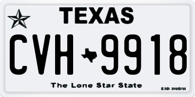 TX license plate CVH9918