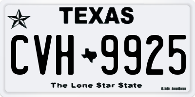 TX license plate CVH9925