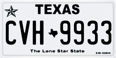 TX license plate CVH9933