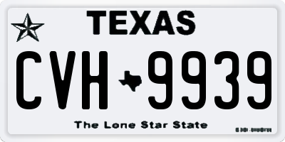 TX license plate CVH9939
