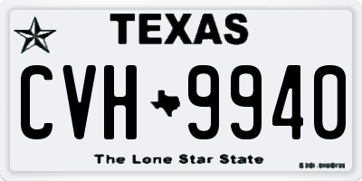 TX license plate CVH9940