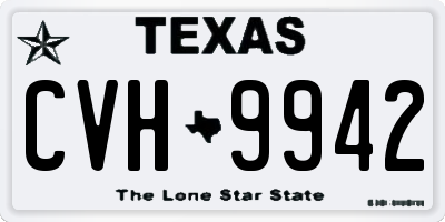 TX license plate CVH9942