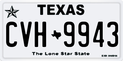 TX license plate CVH9943