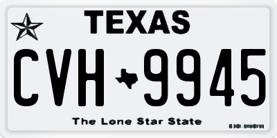 TX license plate CVH9945