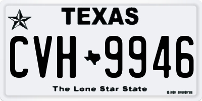 TX license plate CVH9946
