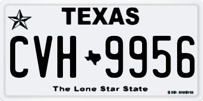 TX license plate CVH9956