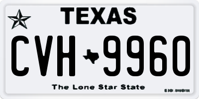 TX license plate CVH9960