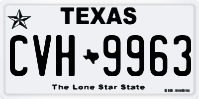 TX license plate CVH9963