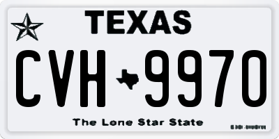 TX license plate CVH9970