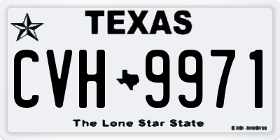 TX license plate CVH9971