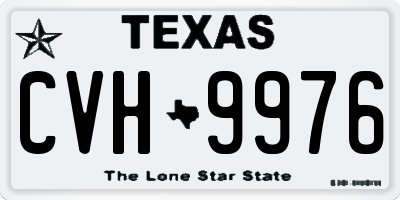 TX license plate CVH9976