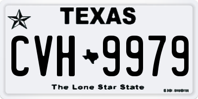 TX license plate CVH9979