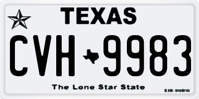 TX license plate CVH9983