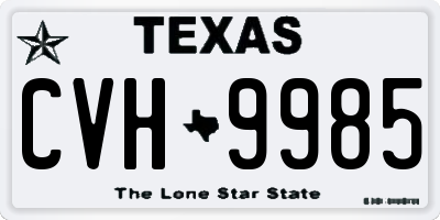 TX license plate CVH9985