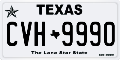 TX license plate CVH9990