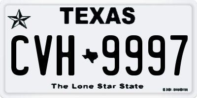 TX license plate CVH9997