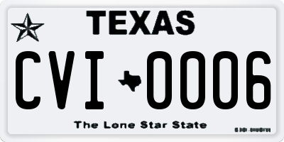 TX license plate CVI0006