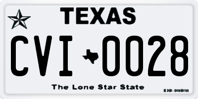 TX license plate CVI0028