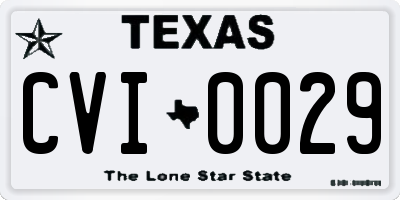 TX license plate CVI0029