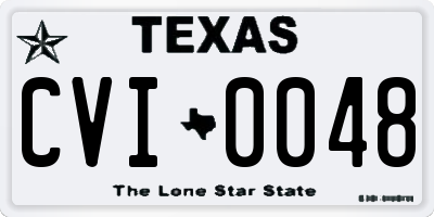 TX license plate CVI0048