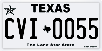 TX license plate CVI0055