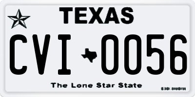 TX license plate CVI0056