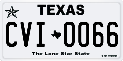 TX license plate CVI0066